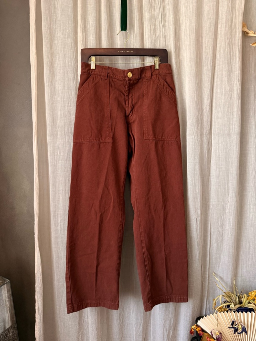 Big Bud Press mid-rise work pants fudgesicle brown